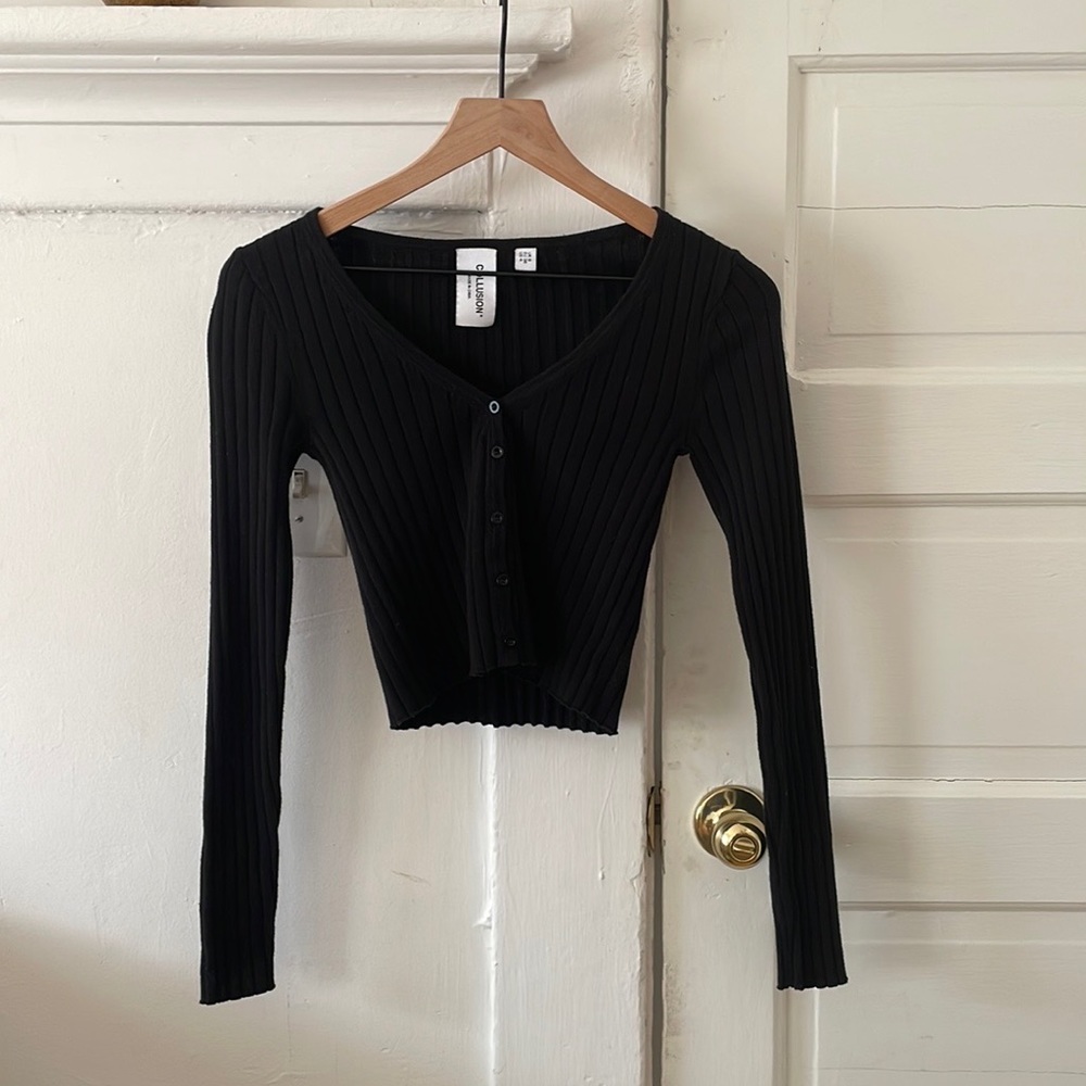 Collusion Knitted Crop Top Size Small
